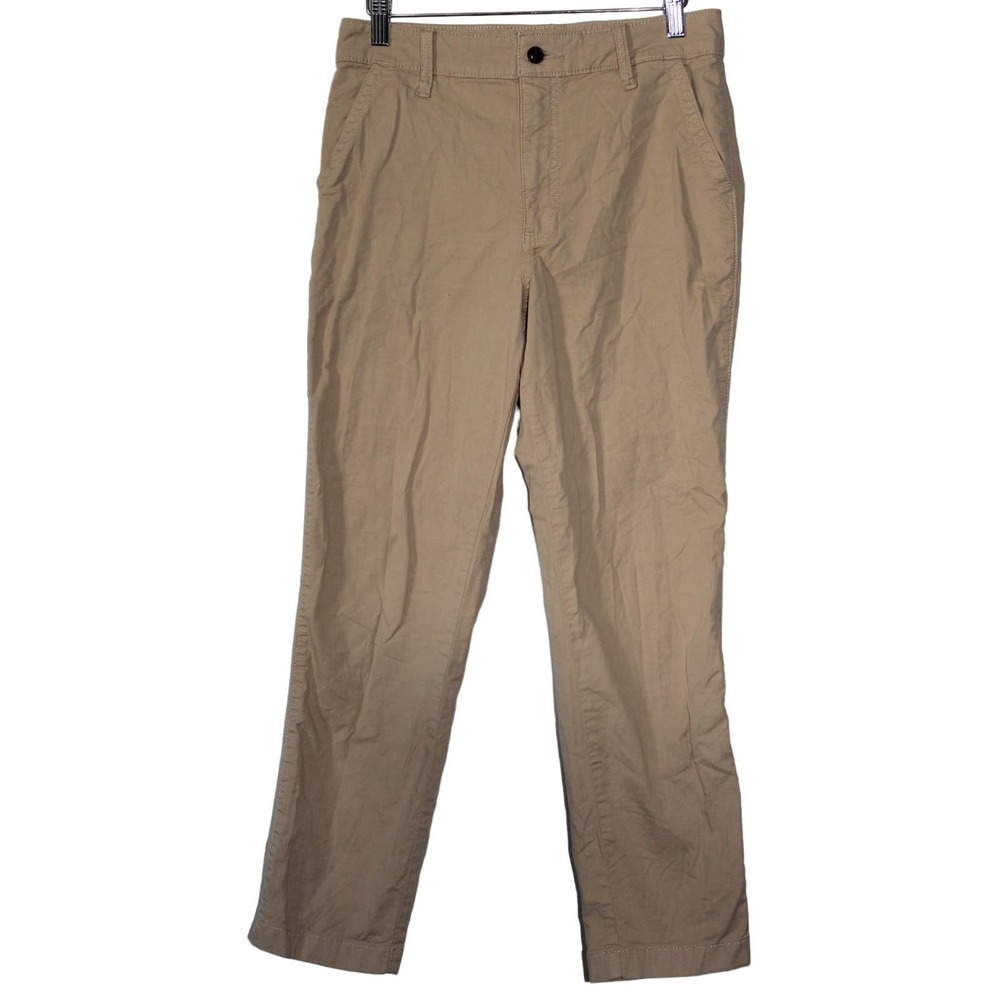 Women's Abercrombie & Fitch Khaki High Rise Straight Leg Ankle Pants Size 27 / 4